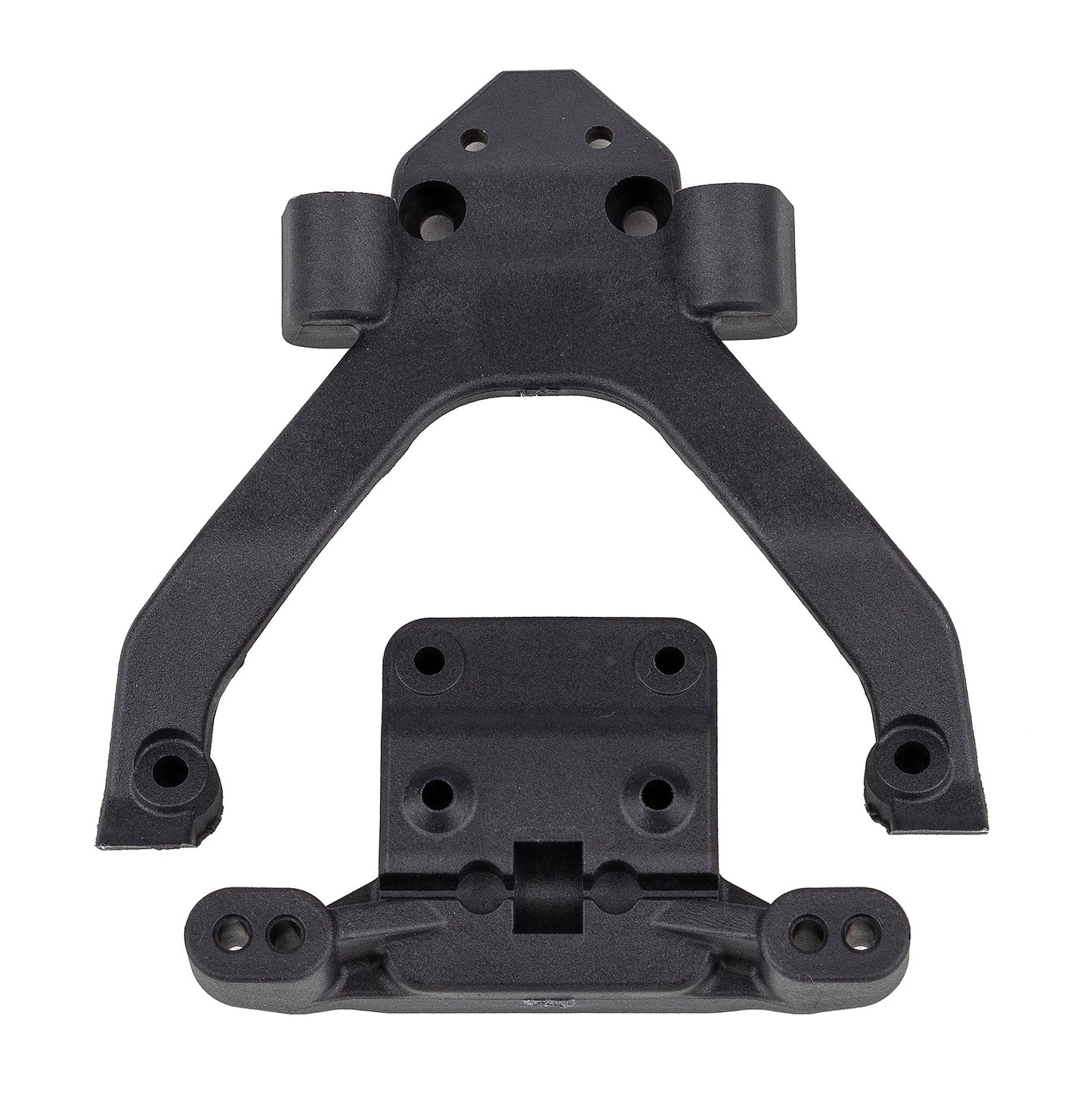 Team Associated B6.4 Angled Front Top Plate & Ballstud Mount Carbon ASC71183