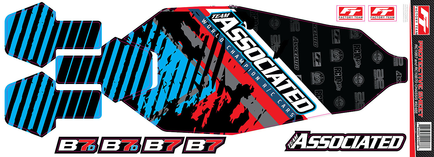 Team Associated RC10B7 Chassis Protective Sheet ASC92488