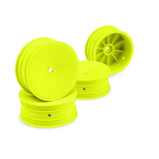 JConcepts Mono, 2.2" Front Wheel, Fits B6.4, YZ2, XB2, LD2, Yellow 3347Y 4pcs