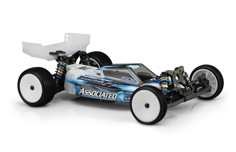 JConcepts F2 B6.4/B6.4D Clear 1/10 Buggy Body w/ Carpet/Turf Wing, Light Weight - 0475L