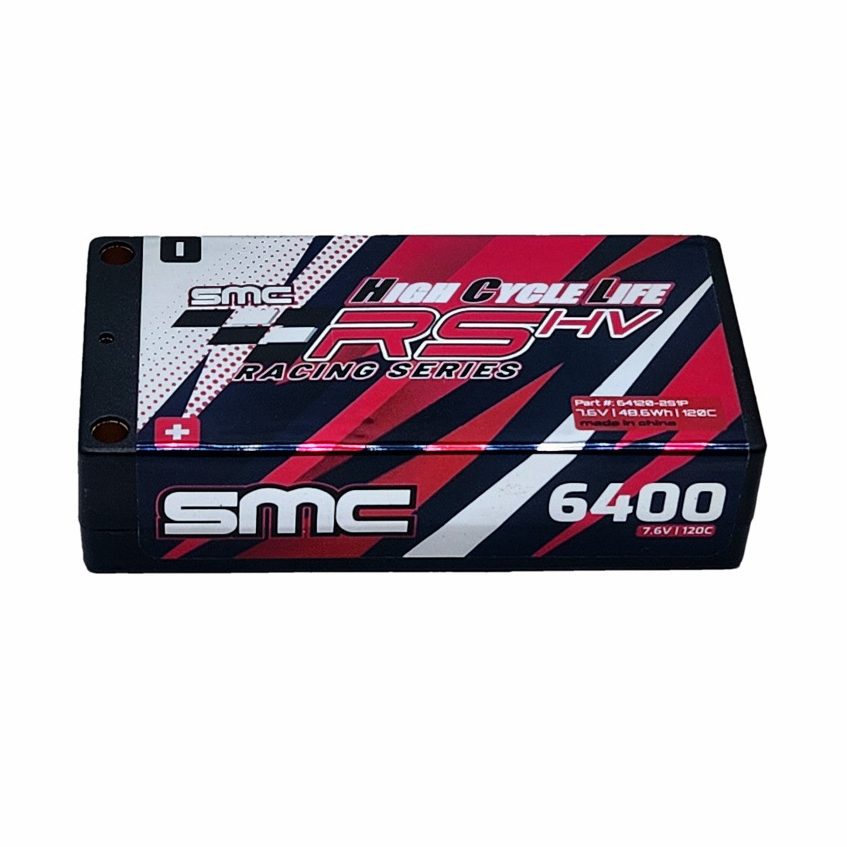 SMC HCL-RS 7.6V 6400mAh 120C LiHV 5mm Hardcase Lipo Shorty Battery 64120-2S1P