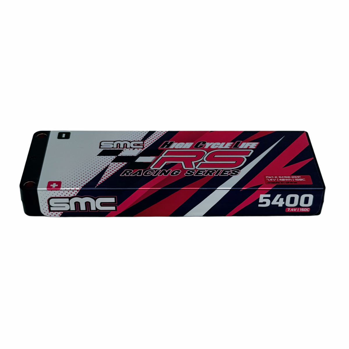 SMC high cycle life RC racing series battery pack on a white background