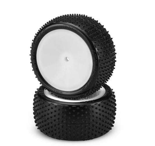 JConcepts Nessi 1/10th Rear Tires Pink Compound Pre-mounted 3348W White Wheels