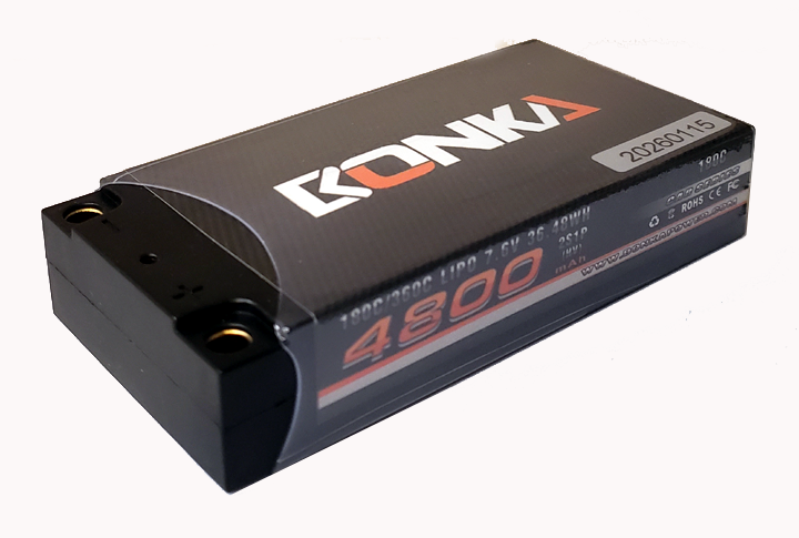 Bonka Power 7.6V 4800mAh 2S 180C LiHV 5.0mm Bullet ULCG Lipo Shorty Battery Pack