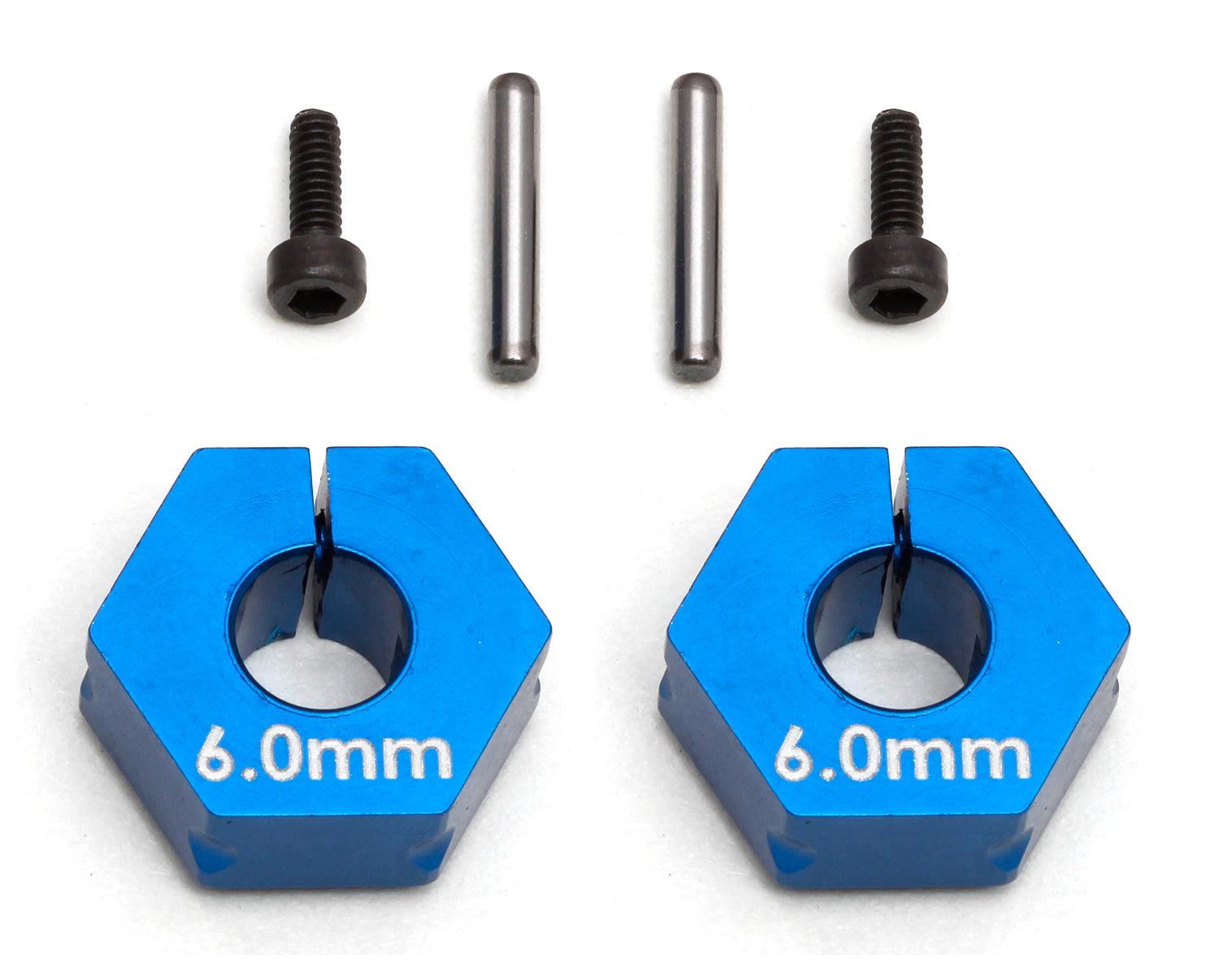 Team Associated Clamping Wheel Hex 6.0mm Blue (2) ASC 71034