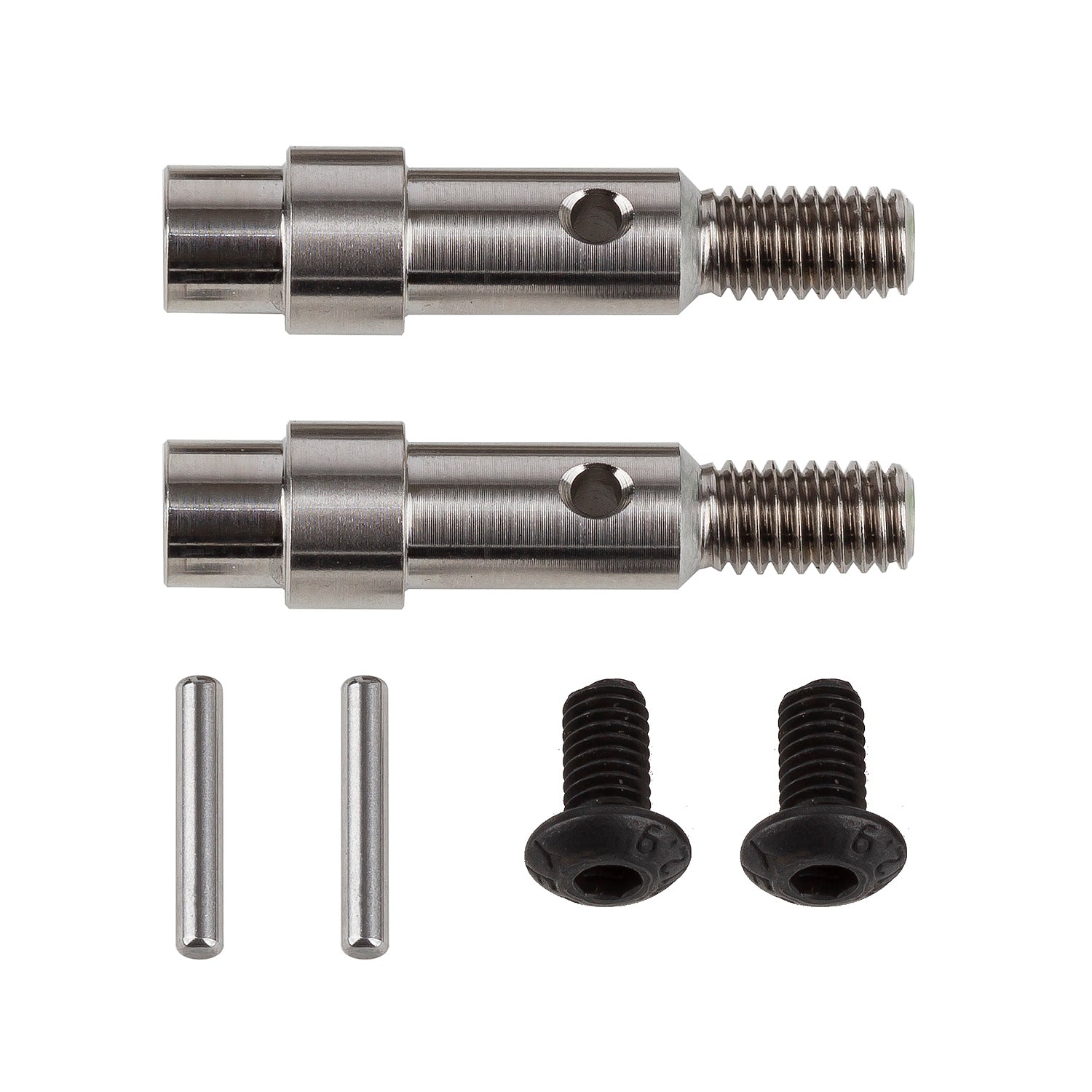 Team Associated RC10B6 Factory Team Titanium Hex Adapter Front Axles ASC71181