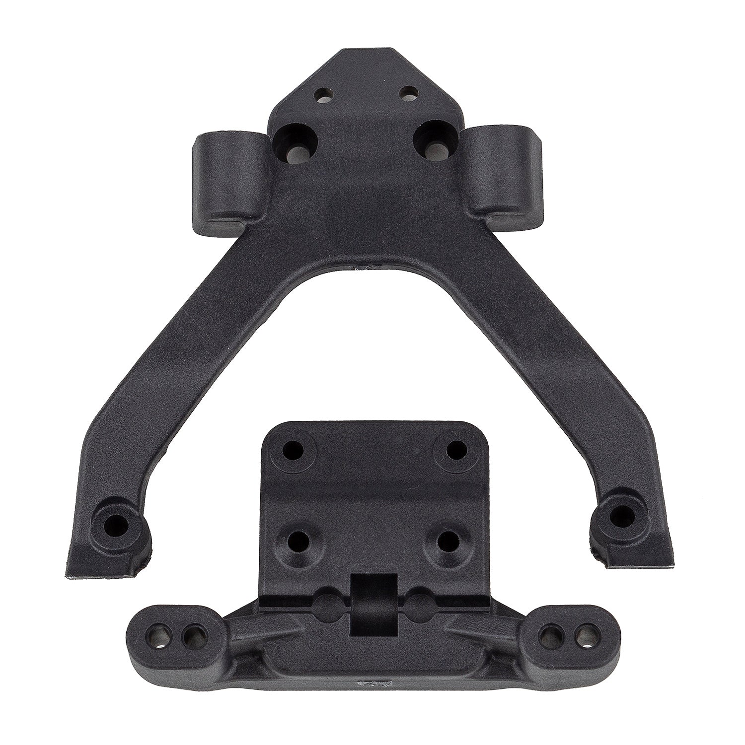 Team Associated B6.4 Angled Front Top Plate & Ballstud Mount Carbon ASC71183