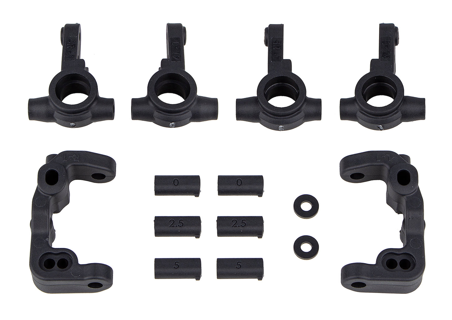 Team Associated B6.4 -1mm Carbon Scrub Caster & Steering Blocks ASC91985