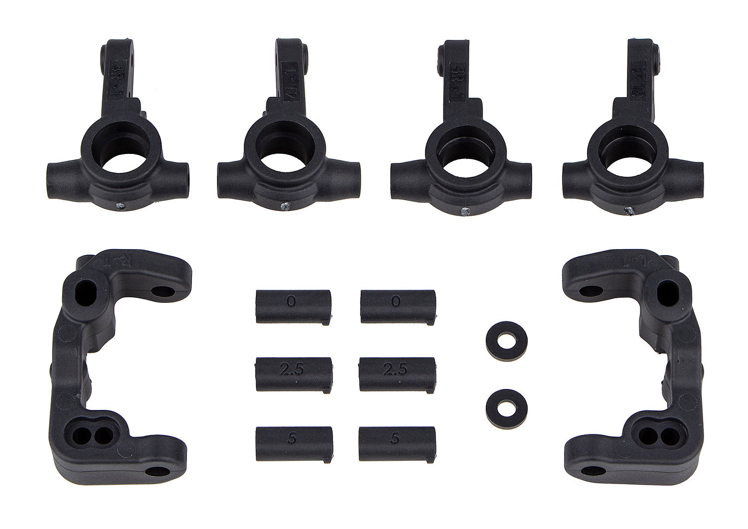 Team Associated B6.4 -1mm Carbon Scrub Caster & Steering Blocks ASC91985