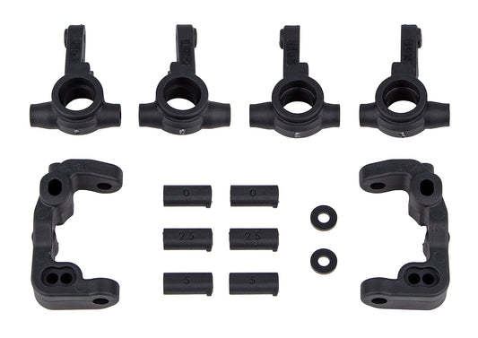 Team Associated B6.4 -1mm Carbon Scrub Caster & Steering Blocks ASC91985