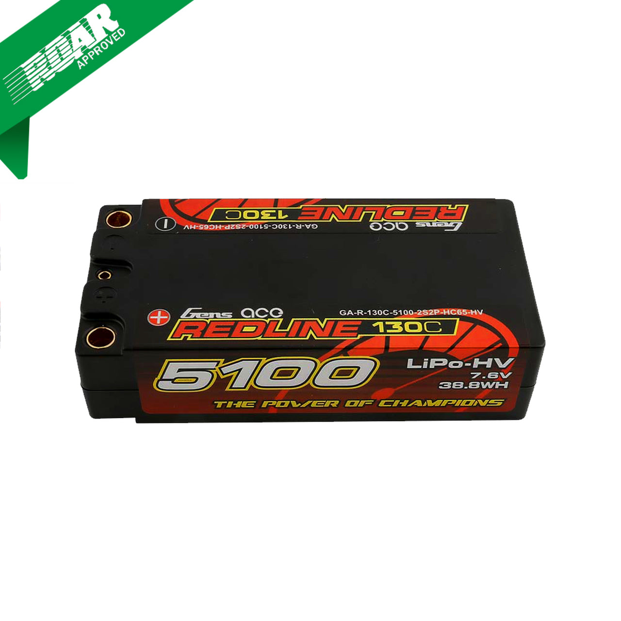 Gens Ace 7.6V 5100mAh 2S 130C LiHV 5.0mm Bullet