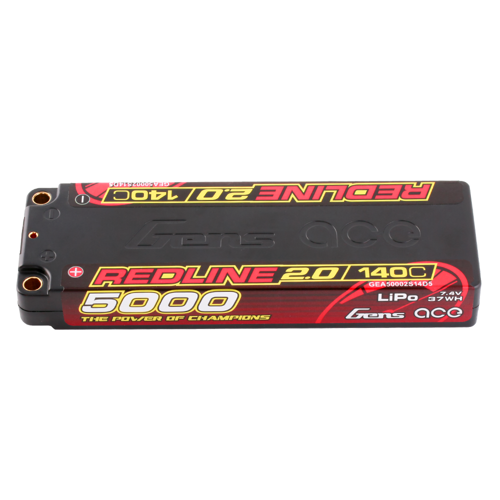 Redline 2.0 140C LiPo battery pack on a white background