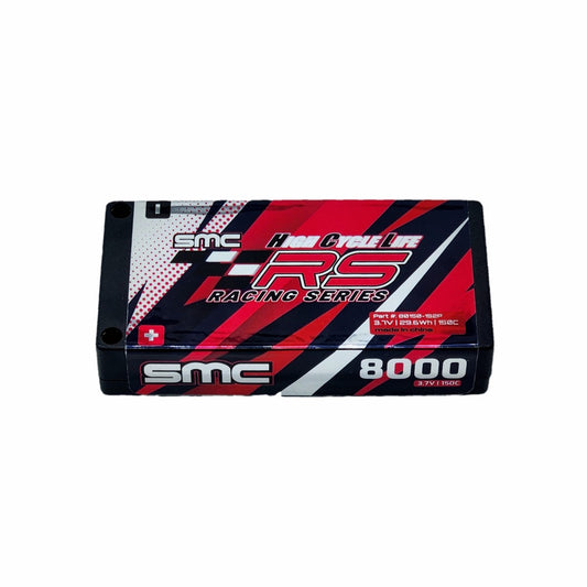 SMC HCL-RS 3.7V 8000mAh 150C 5mm Inboard Hardcase Lipo Battery 80150-1S2P